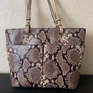 Michael Kors Bedford Snake Embossed Leather Medium